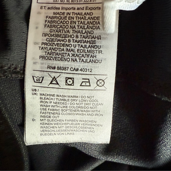 Adidas Black Track Pants with Tapered Fit and Elastic Waistband XS - Picture 11 of 12